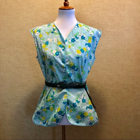 Vintage Groovy Floral Apron/Smock - Picture 3 of 8